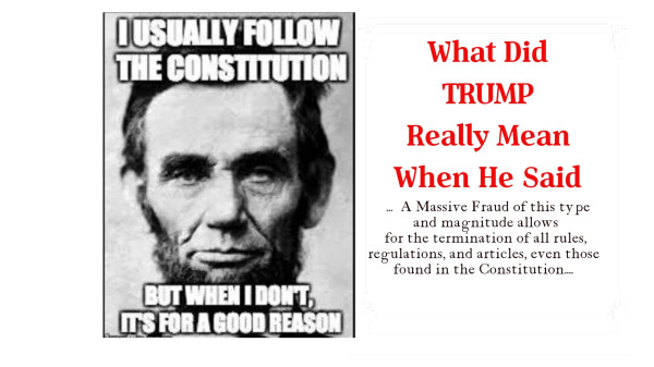 What did Trump really mean about "terminating" the Constitution?